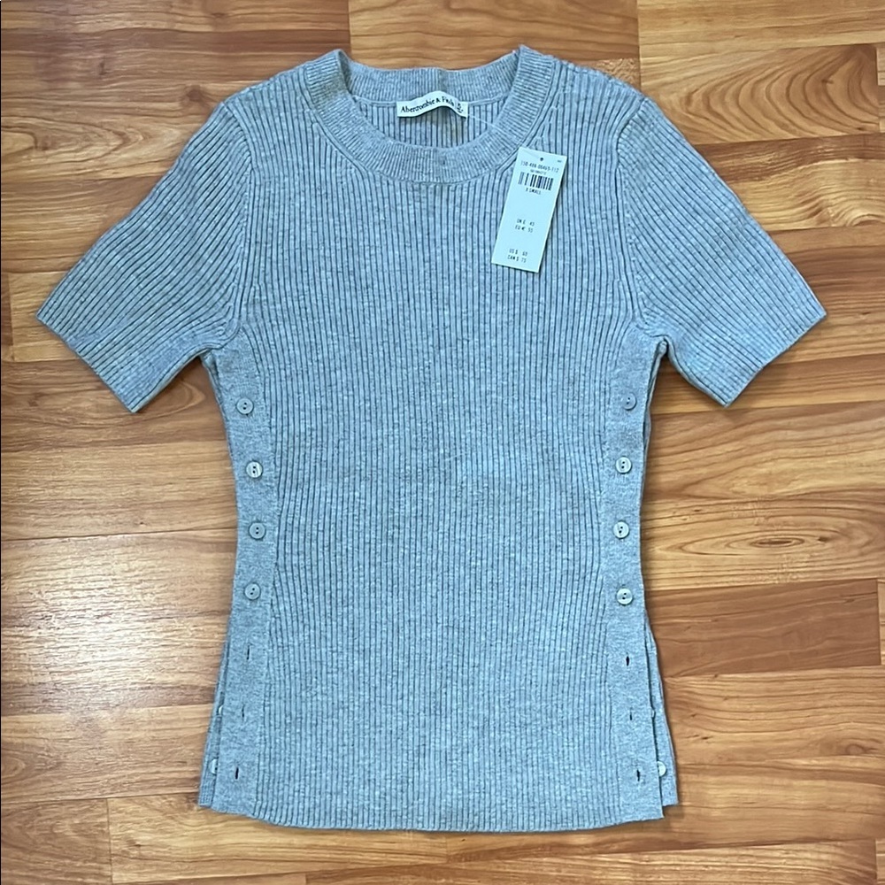 LuxeLoft Side-Button Sweater Tee